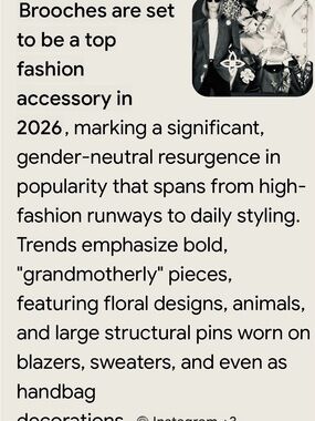 Brooches are in vogue in 2026. Find your style !- Mixed Metallics and Pastels